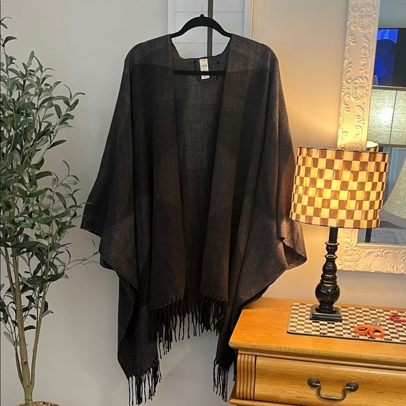 a.n.a Jackets & Blazers - a.n.a Black Fringe Cape